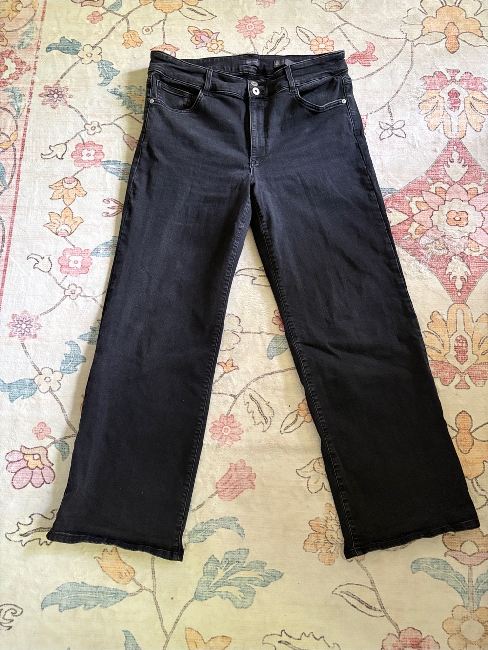 J. Jill Black Full-Leg High-Rise Jeans